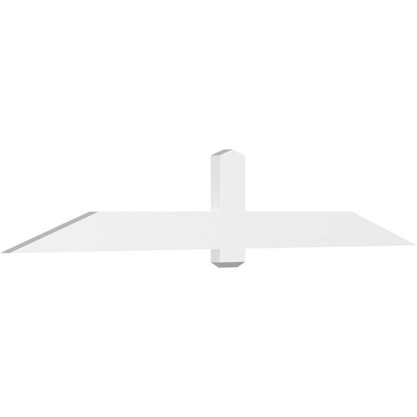 Ekena Millwork Eugene Architectural Grade PVC Gable Bracket, 96"W x 16"H x 2"D x 6"F, 4/12 Pitch GBP096X16X0206EUG00 - main
